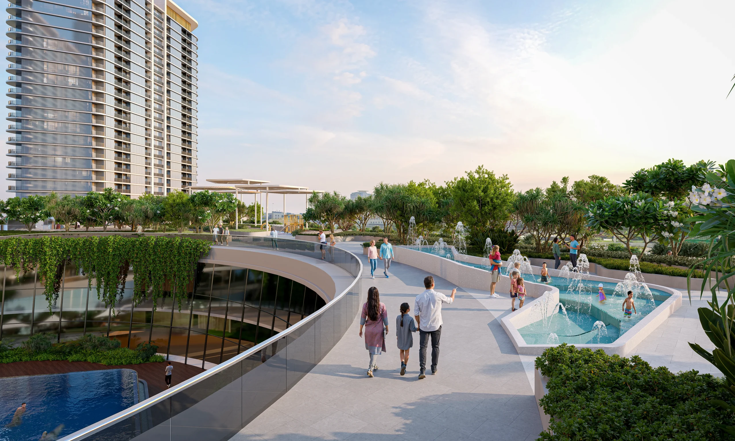 Sobha Realty(ソバ・リアリティ)Solisのウォーキングエリア