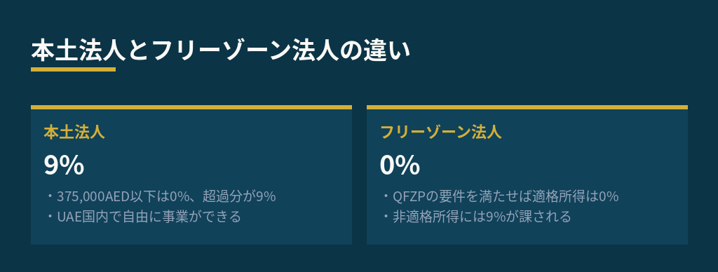 本土法人とフリーゾーン法人の違い