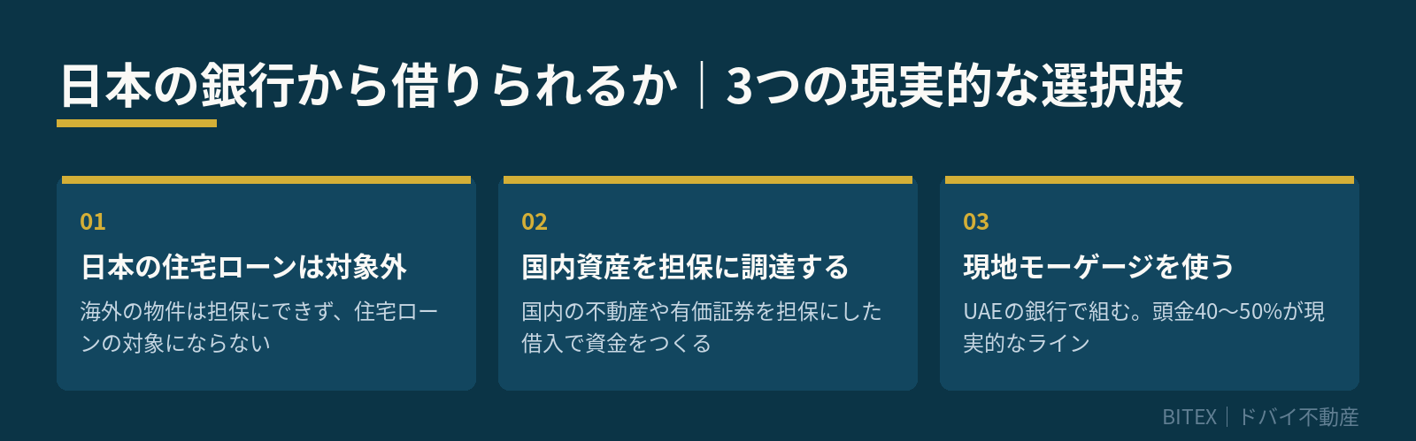 日本の銀行から借りられるか｜3つの現実的な選択肢